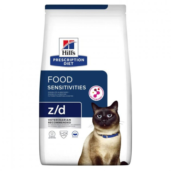 Hill’s (Хилс) Prescription Diet Cat Rice & Chicken Liver Z/D Food Sensitivites Adult - Сухой лечебный корм для взрослых котов при пищевой аллергии с рисом и куриной печенью 3 кг