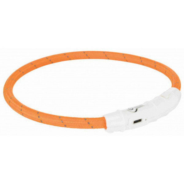 Нашийник що світиться Trixie Flash Light Ring USB Orange L-XL 65 cм