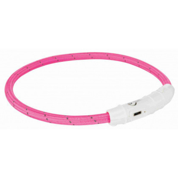 Нашийник що світиться Trixie Flash Light Ring USB Pink XS-S 35 cм