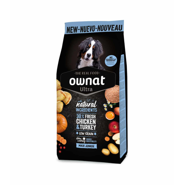 Ownat Ultra (Овнат Ультра) Dog Puppy Maxi Chicken & Turkey - Сухой корм для щенков крупных пород с курицей и индейкой 12 кг