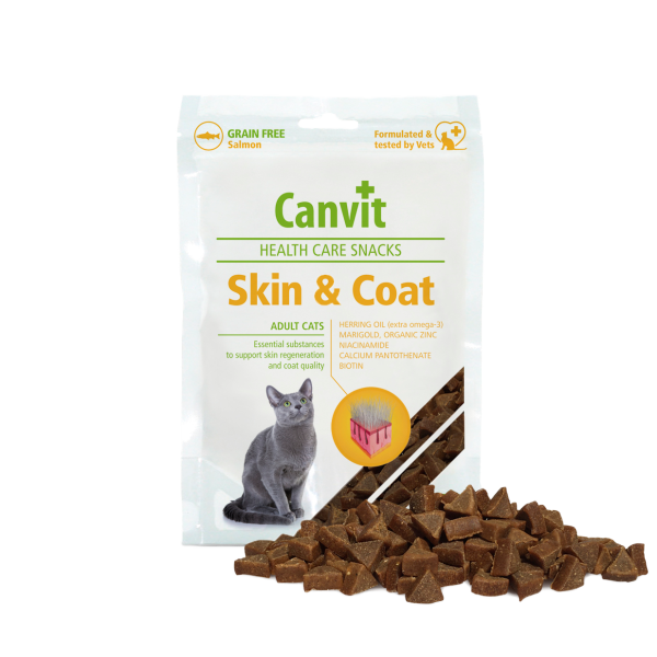Сanvit (Канвит) Skin & Coat - Лакомство для котов для здоровой кожи и шерсти 100 г