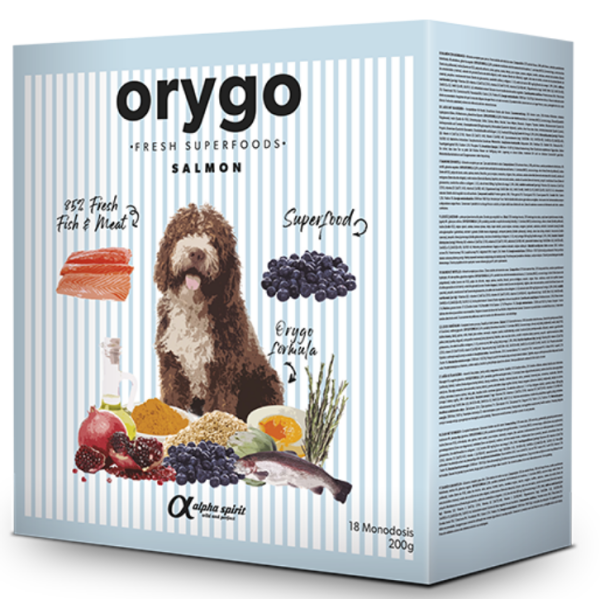 Orygo (Ориго) Dog All Breed Salmon & Blueberries - Полувлажный корм для собак всех пород с лососем и черникой 8 кг