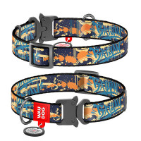 Нашийник, "Бетмен Джинс", метал. пряжка-фастекс, Ш 25 мм, Дл 31-49 см, L, WAUDOG Nylon c QR