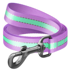 Повідець, світлонакопичуючий, Ш 15 мм, Дл 122 см, Фіолетовий, S. WAUDOG Nylon