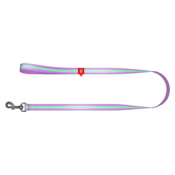 Повідець, світлонакопичуючий, Ш 15 мм, Дл 122 см, Фіолетовий, S. WAUDOG Nylon