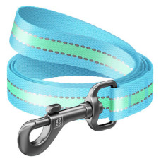 Повідець, світлонакопичуючий, Ш 20 мм, Дл 122 см, Блакитний, M. WAUDOG Nylon