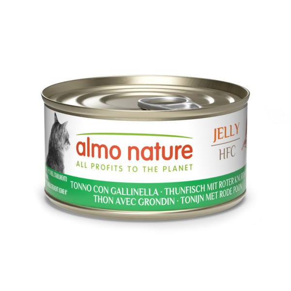 Almo Nature (Альмо Натюр) HFC Cat Jelly Tuna And Seafish - Влажный корм для кошек с тунцем и красным морским петухом 70 г