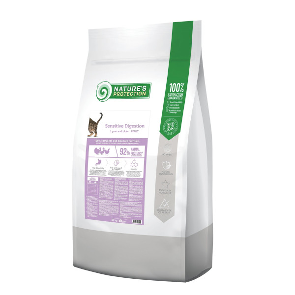 Nature’s Protection (Натур Протекшн) Cat Sensitive Digestion - Сухой корм для взрослых котов с чувствительным пищеварением с мясом птицы 18 кг