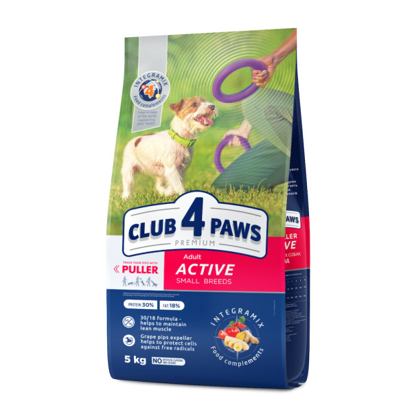 Club 4 Paws (Клуб 4 Лапы) Dog Premium Active Small Breeds Chicken - Сухой корм для собак мелких пород с активным образом жизни, с курицей 5 кг