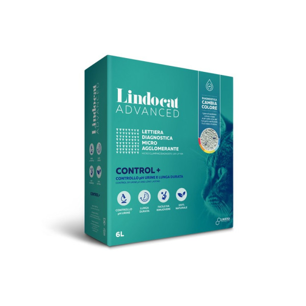 Lindocat (Линдокет) Advanced Control+ (Box) - Наполнитель для кошачьих туалетов бентонитовый белый для контроля рН мочи в коробке 6 л