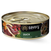 Savory (Сейвори) With Duck - Влажный корм для взрослых привередливых кошек, с уткой, 100 г