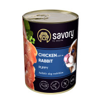 Savory (Сейвори) Puppy All Breed With Rabbit - Влажный корм для щенков с кроликом 400 г