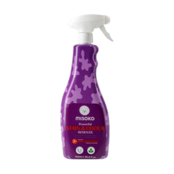 Misoko&Cо (Мисоко&Ко) Odor & Stain Remover Spray For Dogs Lavender Scent - Спрей для устранения запаха и пятен оставленных собаками с ароматом лаванды 750 мл