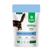 Nature\'s Protection (Натур Протекшн) Prime Cat Chicken, Salmon & Tuna Weight Control Adult - Влажный корм для взрослых котов для контроля веса с мясом курицы, лосося и тунца 85 г