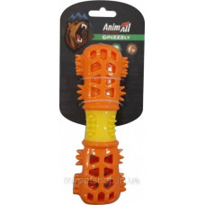 AnimAll (Енімал) GrizZzly Мультифункціональна кісточка - Іграшка для собак помаранчево-жовта 18.7Х6Х4.2 см