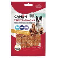 Camon (Камон) Dog Treats Coins With Chicken, Cod&Beef Skin - Лакомство для собак монеты с курицей, треской и говяжьей кожей 100 г