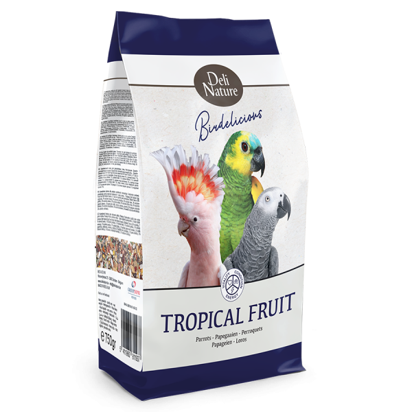 Deli Nature (Дели Натур) Birdelicious Tropical Fruit - Дополнительный корм для крупных и средних видов попугаев тропические фрукты 0,75 кг