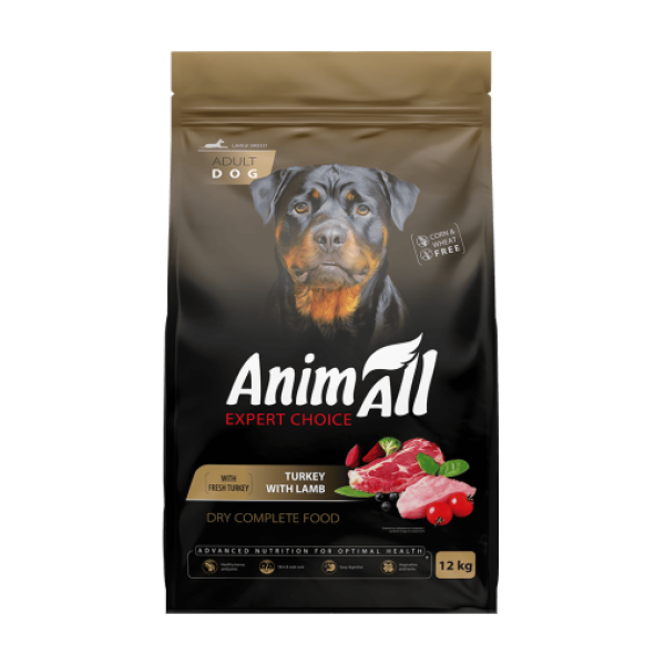 Animall (Энимал) Dog Large Breed Fresh Turkey and Lamb - Сухой корм для собак больших пород со свежей индейкой и ягненком 12 кг