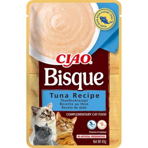 INABA (Инаба) Cat Ciao Bisque Puree With Tuna - Лакомство для кошек пюре с тунцем 40 г