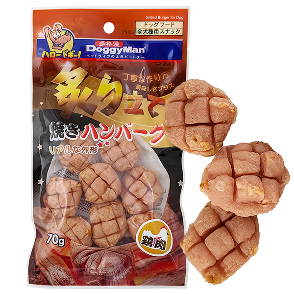 DoggyMan (Догимен) Grilled Burger With Chicken - Лакомство для собак любого возраста всех пород бургер курица на гриле 70 г