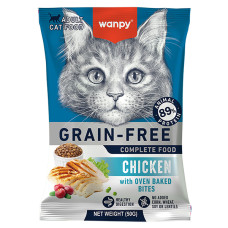 Wanpy (Ванпи) Cat Grain Free Chicken Adult - Сухой беззерновой корм для взрослых котов с мясом курицы 50 г