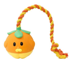 Misoko (Мисоко) Dog Toy Rope Orange - Игрушка для собак с веревкой апельсин латекс оранжевая 40 см