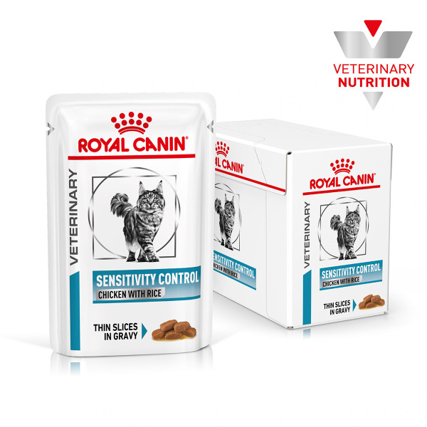 Royal Canin (Роял Канин) Cat Sensitivity Control Pouches Adult Chicken - Влажный корм для взрослых котов разработанный для снижения признаков ингредиентной и нутриентной непереносимости с мясом курицы 85 г
