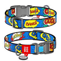 Ошейник, "ВАУ", пласт. фастекс, Ш 20 мм, Дл 24-40 см, M, WAUDOG Nylon c QR