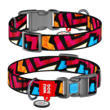 Нашийник, "Графіті", пласт. фастекс, Ш 15 мм, Дл 23-35 см, S, WAUDOG Nylon c QR