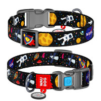 Ошейник, "NASA", пласт. фастекс, Ш 25 мм, Дл 35-58 см, XL, WAUDOG Nylon c QR