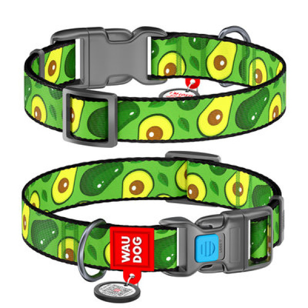 Нашийник, "Авокадо", пласт. фастекс, Ш 15 мм, Дл 23-35 см, S, WAUDOG Nylon c QR