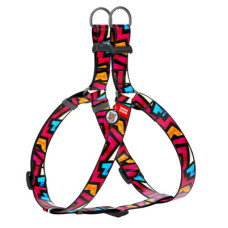 Шлея анатомічна, "Графіті", пласт. фастекс, Ш 15 мм, ОГ 40-55 см, ОШ 40-55 см, S, WAUDOG Nylon c QR