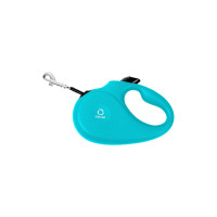 Collar (Колар) Blue - Поводок-рулетка для собак голубая со светоотражающей лентой (В 12 кг, Дл 3 м) размер XS