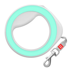 Collar (Колар) Round Light green - Поводок-рулетка для собак круглая салатовая со светоотражающей лентой (В 40 кг, Дл 2.9 м) размер XS-M