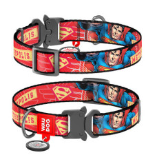 Нашийник, "Супергерой", метал. пряжка-фастекс, Ш 15 мм, Дл 23-35 см, S, WAUDOG Nylon c QR