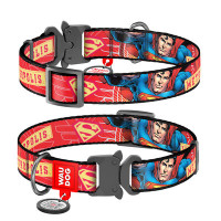 Нашийник, "Супергерой", метал. пряжка-фастекс, Ш 25 мм, Дл 35-58 см, XL, WAUDOG Nylon c QR