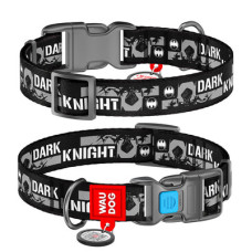Нашийник, "Чорний лицар", пласт. фастекс, Ш 15 мм, Дл 23-35 см, S, WAUDOG Nylon c QR