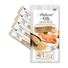 Natural Kitty (Нейчерал Кітті) Creamy Treats Chicken with Quinoa - Кремові ласощі для котів з куркою та кіноа 4х12 г