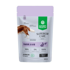 Nature's Protection (Натур Протекшн) Superior Care Dog Grain Free Rabbit & Krill Junior All Breeds - Влажный беззерновой корм для щенков всех пород с мясом кролика и криля комплект из 2 шт. по 85 г