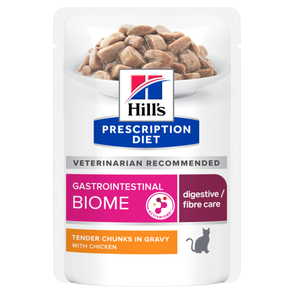 HILL`S (Хилс) Prescription Diet Gastrointestinal Biome Chicken - Влажный корм для кошек при заболеваниях желудочно-кишечного тракта, с курицей 85 г
