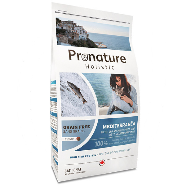Pronature Holistic (Пронатюр Холістик) Mediterranea - Сухий беззерновий корм для котів з лососем і в`яленими томатами 6 кг