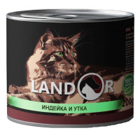 Landor (Ландор) Turkey And Duck For Kitten - Вологий корм для кошенят з індичкою та качкою 0.2 кг
