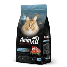 Animall (Енімал) Cat Salmon, White Fish and Fresh Turkey - Сухий корм для котів з лососем, білою рибою та свіжою індичкою 1.5 кг