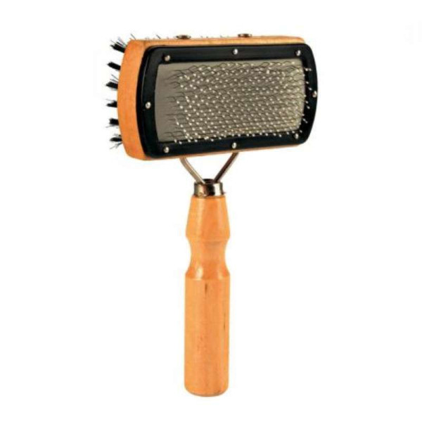 Trixie (Трикси) Soft Brush Double Sided - Щетка-пуходерка для собак двухсторонняя 10х18 см