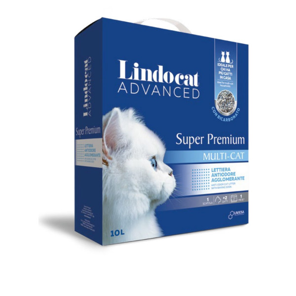 Lindocat (Линдокет) Super Premium Multi-Cat (box) - Наполнитель для кошачьих туалетов бентонитовый 10 л