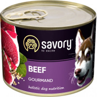 Savory (Сейвори) Dog Gourmand Beef - Влажный корм для собак с говядиной 200 г
