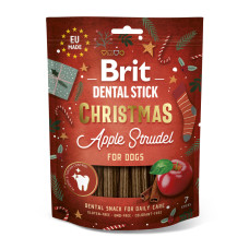 Brit (Бріт) Dental Stick Christmas Apple Strudel - Ласощі для собак різдвяний яблучний штрудель 7 шт 251 г