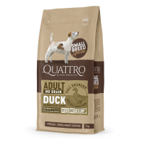 Quattro (Кватро) Dog Grain Free Duck Adult Mini - Сухой беззерновой корм для взрослых собак мелких пород с мясом утки 7 кг