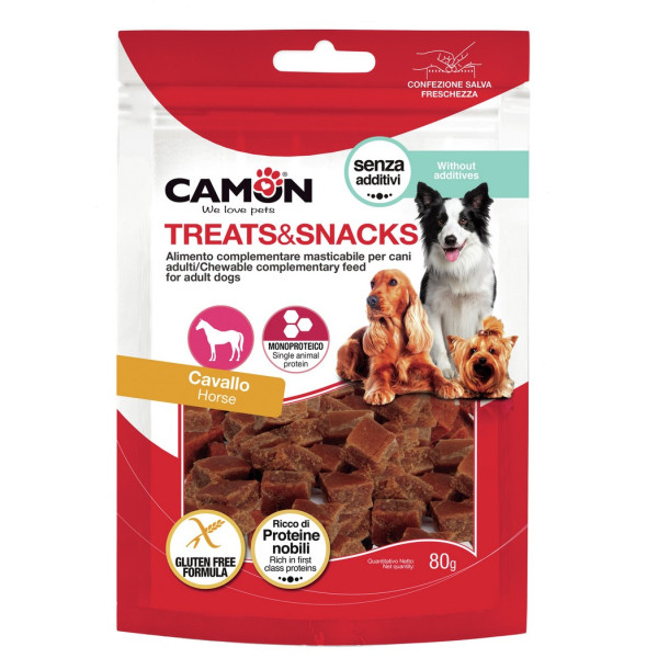 Camon (Камон) Dog Treats Small Dice With Horsemeat - Лакомство для собак маленькие кубики с кониной 80 г