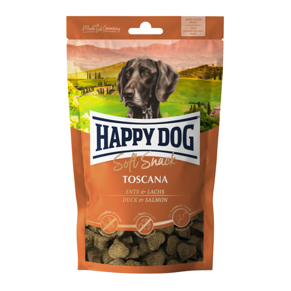 Happy Dog (Хэппи Дог) Soft Snacks Toscana - Лакомство для собак мягкие со вкусом утка и лосося 100 г